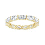 Sapphire Row Natural Diamond Petite Oval Eternity Band - 14K Yellow Gold, 5 × 3 mm, 6.5 (view 3)