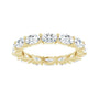 Sapphire Row Natural Diamond Petite Oval Eternity Band - 14K Yellow Gold, 5 × 3 mm, 7.5 (view 3)