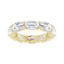 Sapphire Row Natural Diamond Petite Oval Eternity Band - 14K Yellow Gold, 6 × 4 mm, 4.5 (view 3)