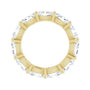 Sapphire Row Natural Diamond Petite Oval Eternity Band - 14K Yellow Gold, 6 × 4 mm, 5.5 (view 2)