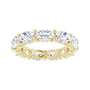 Sapphire Row Natural Diamond Petite Oval Eternity Band - 14K Yellow Gold, 6 × 4 mm, 5.5 (view 3)