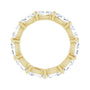 Sapphire Row Natural Diamond Petite Oval Eternity Band - 14K Yellow Gold, 6 × 4 mm, 6.5 (view 2)