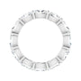 Sapphire Row Natural Diamond Petite Oval Eternity Band - 14K White Gold, 5 × 3 mm, 4 (view 2)