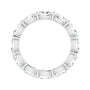 Sapphire Row Natural Diamond Petite Oval Eternity Band - 14K White Gold, 5 × 3 mm, 5 (view 2)