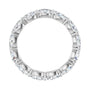 Sapphire Row Natural Diamond Petite Oval Eternity Band - 14K White Gold, 5 × 3 mm, 7 (view 2)
