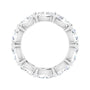 Sapphire Row Natural Diamond Petite Oval Eternity Band - 14K White Gold, 6 × 4 mm, 4 (view 2)
