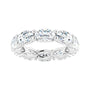 Sapphire Row Natural Diamond Petite Oval Eternity Band - 14K White Gold, 6 × 4 mm, 4 (view 3)