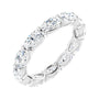 Sapphire Row Natural Diamond Petite Oval Eternity Band - Platinum, 5 × 3 mm, 5.5