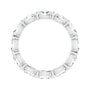 Sapphire Row Natural Diamond Petite Oval Eternity Band - Platinum, 5 × 3 mm, 5.5 (view 2)