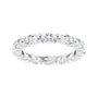 Sapphire Row Natural Diamond Petite Oval Eternity Band - Platinum, 5 × 3 mm, 7.5 (view 3)