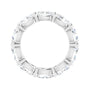 Sapphire Row Natural Diamond Petite Oval Eternity Band - Platinum, 6 × 4 mm, 4.5 (view 2)