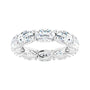 Sapphire Row Natural Diamond Petite Oval Eternity Band - Platinum, 6 × 4 mm, 4.5 (view 3)