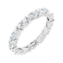 Sapphire Row Natural Diamond Petite Oval Eternity Band - Platinum, 5 × 3 mm, 8