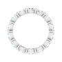 Sapphire Row Natural Diamond Petite Oval Eternity Band - Platinum, 5 × 3 mm, 8 (view 2)
