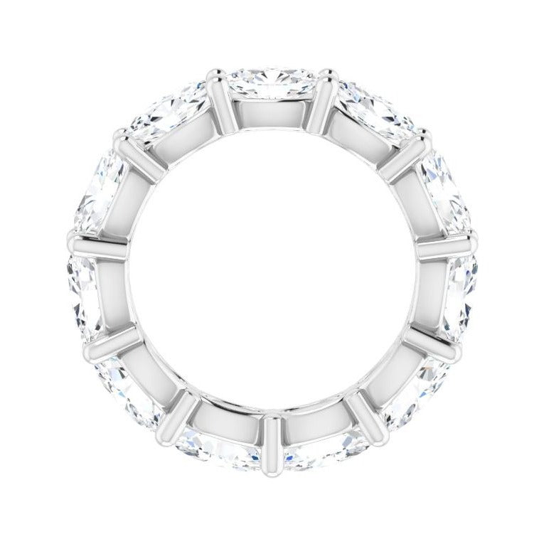 Sapphire Row Natural Diamond Petite Oval Eternity Band - Platinum, 6 × 4 mm, 5 (view 2)