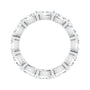 Sapphire Row Natural Diamond Petite Oval Eternity Band - Platinum, 6 × 4 mm, 8 (view 2)