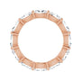 Sapphire Row Natural Diamond Petite Oval Eternity Band - 14K Rose Gold, 5 × 3 mm, 4.5 (view 2)