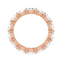 Sapphire Row Natural Diamond Petite Oval Eternity Band - 14K Rose Gold, 5 × 3 mm, 7.5 (view 2)