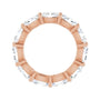 Sapphire Row Natural Diamond Petite Oval Eternity Band - 14K Rose Gold, 6 × 4 mm, 5.5 (view 2)