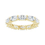 Sapphire Row Natural Diamond Petite Oval Eternity Band - 14K Yellow Gold, 5 × 3 mm, 4 (view 3)