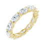 Sapphire Row Natural Diamond Petite Oval Eternity Band - 14K Yellow Gold, 5 × 3 mm, 5