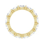 Sapphire Row Natural Diamond Petite Oval Eternity Band - 14K Yellow Gold, 5 × 3 mm, 6 (view 2)