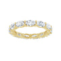 Sapphire Row Natural Diamond Petite Oval Eternity Band - 14K Yellow Gold, 5 × 3 mm, 7 (view 3)