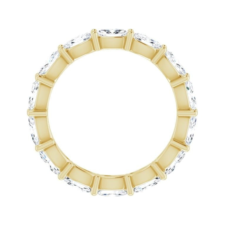 Sapphire Row Natural Diamond Petite Oval Eternity Band - 14K Yellow Gold, 5 × 3 mm, 8 (view 2)