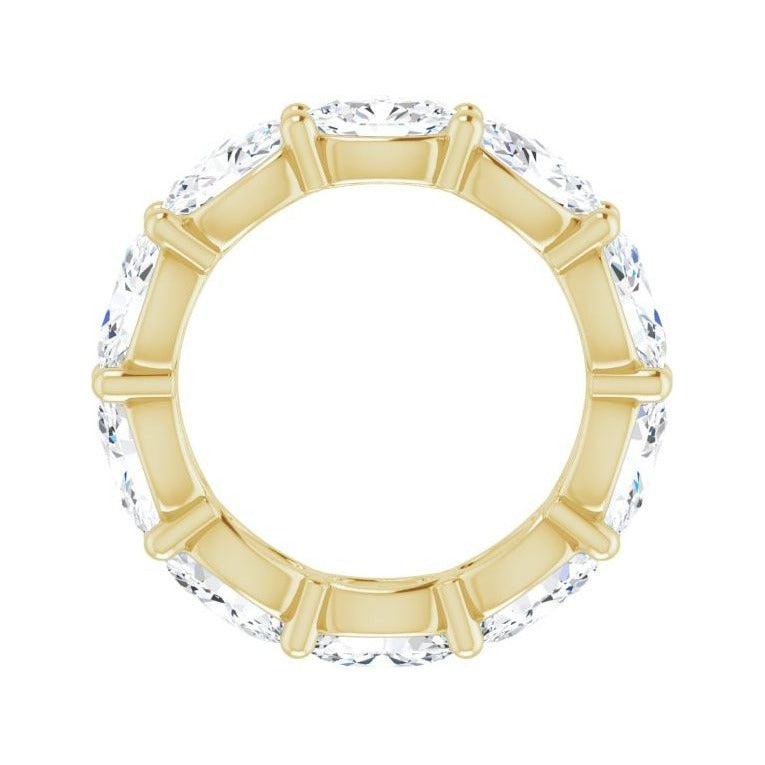 Sapphire Row Natural Diamond Petite Oval Eternity Band - 14K Yellow Gold, 6 × 4 mm, 4 (view 2)