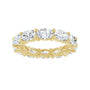 Sapphire Row Natural Diamond Petite Oval Eternity Band - 14K Yellow Gold, 6 × 4 mm, 7 (view 3)