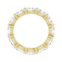 Sapphire Row Natural Diamond Petite Oval Eternity Band - 14K Yellow Gold, 6 × 4 mm, 8 (view 2)