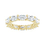 Sapphire Row Natural Diamond Petite Oval Eternity Band - 14K Yellow Gold, 6 × 4 mm, 8 (view 3)