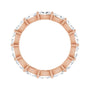 Sapphire Row Natural Diamond Petite Oval Eternity Band - 14K Rose Gold, 5 × 3 mm, 8 (view 2)