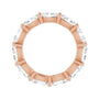 Sapphire Row Natural Diamond Petite Oval Eternity Band - 14K Rose Gold, 6 × 4 mm, 6 (view 2)