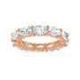 Sapphire Row Natural Diamond Petite Oval Eternity Band - 14K Rose Gold, 6 × 4 mm, 7 (view 3)
