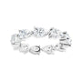 Sapphire Row Natural Diamond Petite Pear Eternity Band - Platinum, 5.5 × 3.5 mm, 6 (view 3)