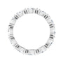 Sapphire Row Natural Diamond Petite Pear Eternity Band - 14K White Gold, 5 × 3 mm, 8 (view 2)