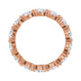Sapphire Row Natural Diamond Petite Pear Eternity Band - 14K Rose Gold, 4 × 3 mm, 7 (view 2)