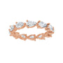 Sapphire Row Natural Diamond Petite Pear Eternity Band - 14K Rose Gold, 5 × 3 mm, 7 (view 3)