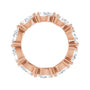 Sapphire Row Natural Diamond Petite Pear Eternity Band - 14K Rose Gold, 6 × 4 mm, 6 (view 2)
