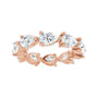 Sapphire Row Natural Diamond Petite Pear Eternity Band - 14K Rose Gold, 6 × 4 mm, 6 (view 3)
