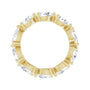 Sapphire Row Natural Diamond Petite Pear Eternity Band - 14K Yellow Gold, 5.5 × 3.5 mm, 5 (view 2)