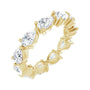 Sapphire Row Natural Diamond Petite Pear Eternity Band - 14K Yellow Gold, 5.5 × 3.5 mm, 6