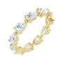Sapphire Row Natural Diamond Petite Pear Eternity Band - 14K Yellow Gold, 5.5 × 3.5 mm, 8