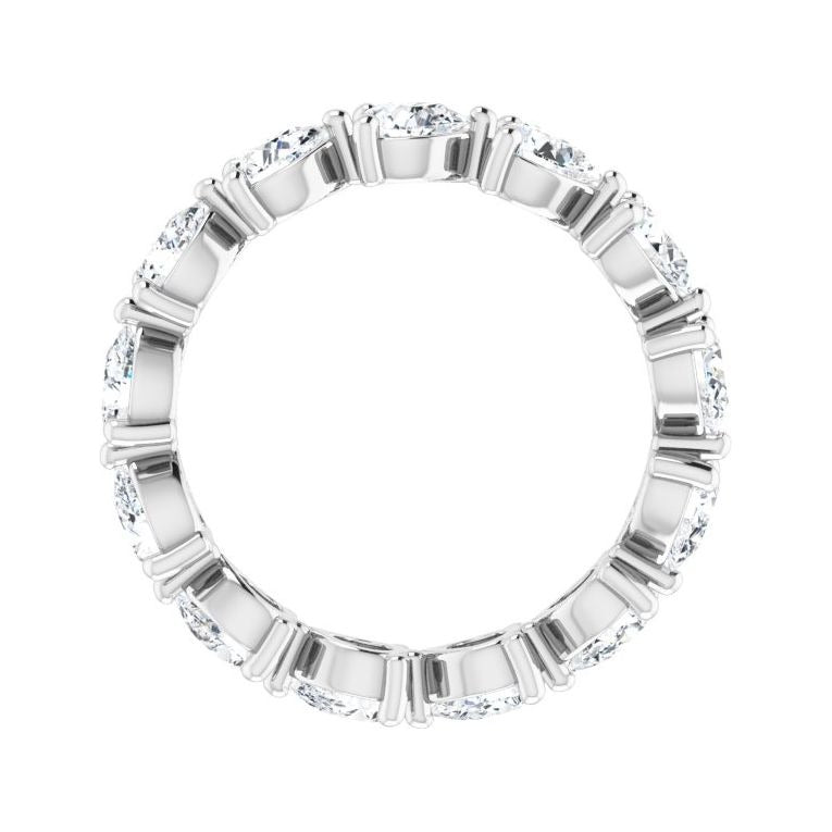 Sapphire Row Natural Diamond Petite Pear Eternity Band - Platinum, 4 × 3 mm, 5 (view 2)