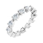Sapphire Row Natural Diamond Petite Pear Eternity Band - Platinum, 4 × 3 mm, 6