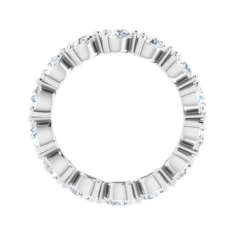 Sapphire Row Natural Diamond Petite Pear Eternity Band - Platinum, 4 × 3 mm, 6 (view 2)