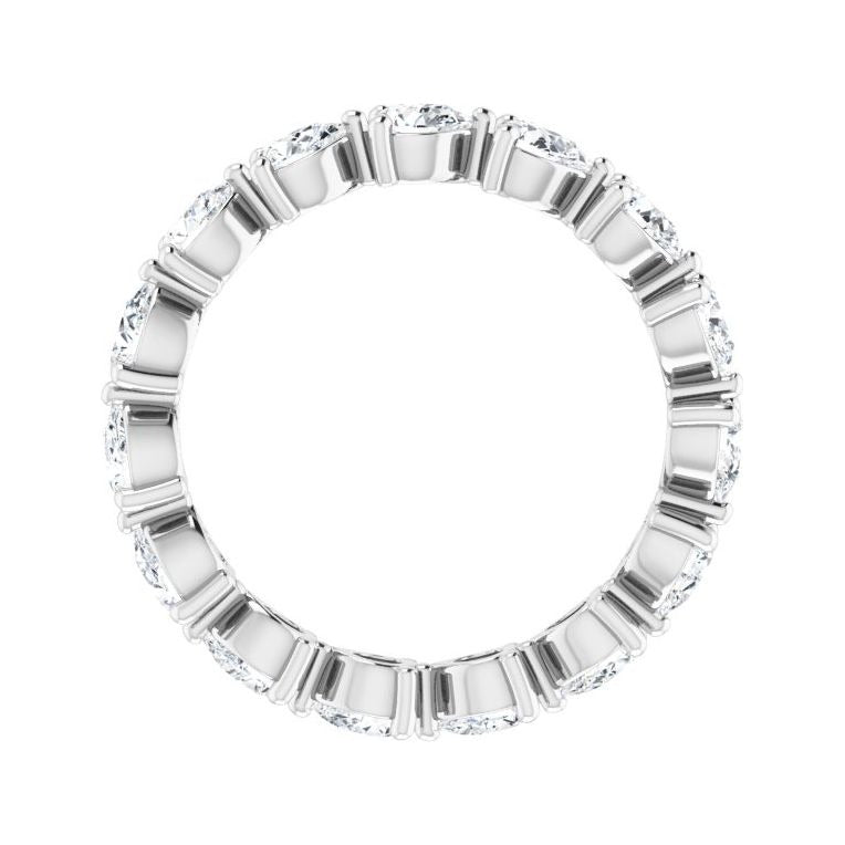 Sapphire Row Natural Diamond Petite Pear Eternity Band - Platinum, 4 × 3 mm, 8 (view 2)
