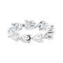 Sapphire Row Natural Diamond Petite Pear Eternity Band - Platinum, 6 × 4 mm, 5 (view 3)