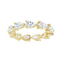 Sapphire Row Natural Diamond Petite Pear Eternity Band - 14K Yellow Gold, 5 × 3 mm, 5 (view 3)
